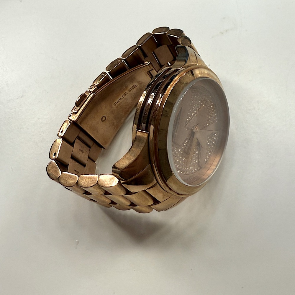 Michael Kors Runway Rose Dial Rose Gold Plated Ladies Watch w/ Links - Picture 4 of 5